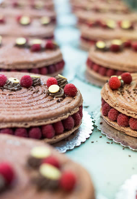 Chocolate raspberry torte